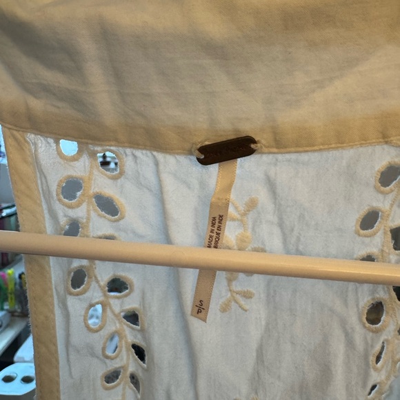 Free People Cream Eyelet Blouse - Picture 2 of 2